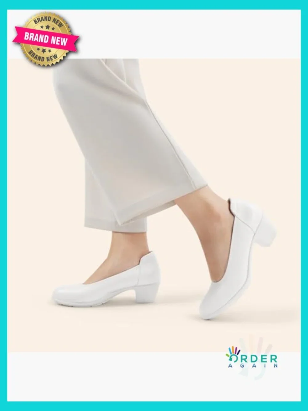 Low Chunky Heels Comfortable Block Work Pumps Closed Round Toe Dress Shoes